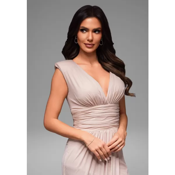  Dámské šaty LARICA LA-OM-DLR177 NUDE 