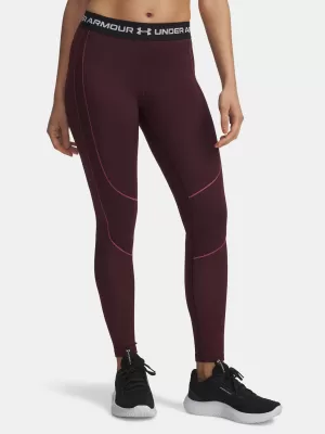 Dámské legíny UNDER ARMOUR UA COLDGEAR TEXTURED LEGGING 6003997-600 ČERVENÁ