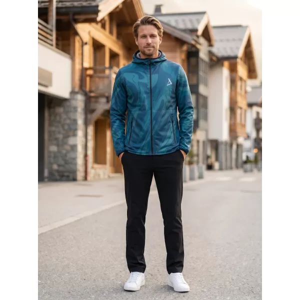  Pánská softshellová bunda premium ALTISPORT VOJ/ALM072JACK01 PETROLEJOVÁ 