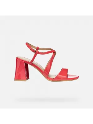 Dámské sandály GEOX NEW ERAKLIA 80 T01 G012895 ČERVENÁ