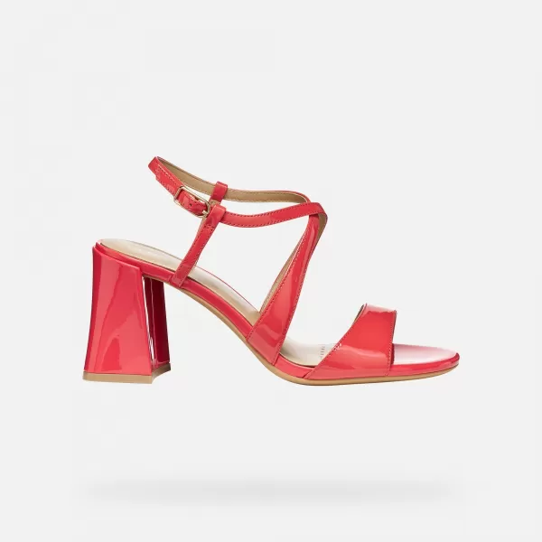  Dámské sandály GEOX NEW ERAKLIA 80 T01 G012895 ČERVENÁ 