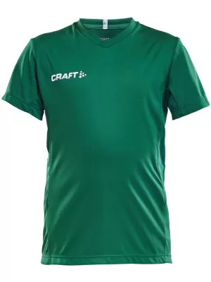 Dětské sportovní tričko s výstřihem do V CRAFT TW Squad Go Jersey Solid Jr TÝMOVĚ ZELENÁ