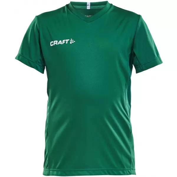  Dětské sportovní tričko s výstřihem do V CRAFT TW Squad Go Jersey Solid Jr TÝMOVĚ ZELENÁ 
