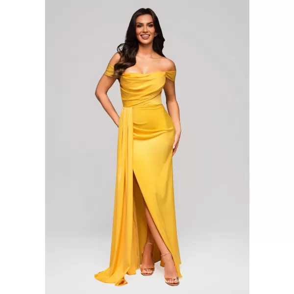  Dámské šaty LARICA LA-OM-DLR188 YELLOW 