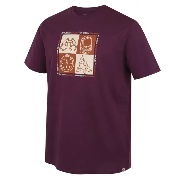  Pánské triko HUSKY TEE SQUARE M PURPLE 