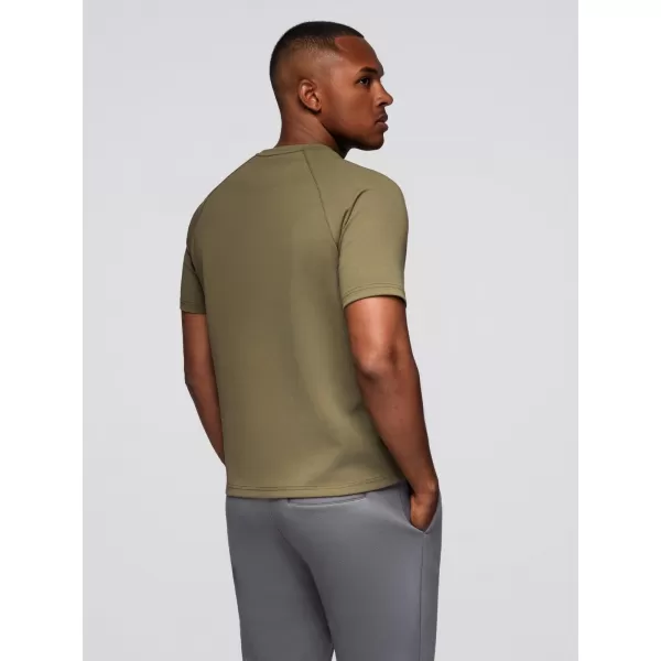  Pánské triko OMBRE OM-TSCT-0240 OLIVE 