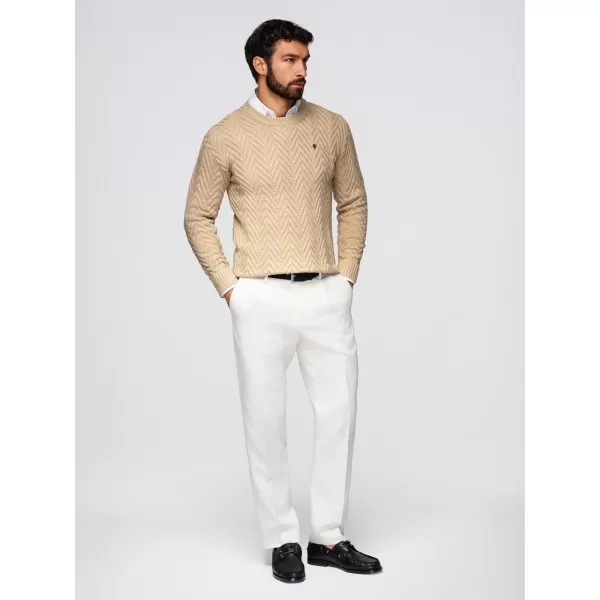  Pánský svetr OMBRE OM-SWSW-0147 SAND 