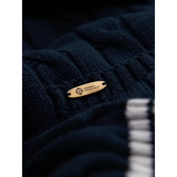  Pánský kardigan OMBRE OM-SWCD-0152 NAVY BLUE 