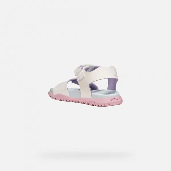  Dívčí sandály GEOX SANDAL FUSBETTO J35HQA000BCC0653 BÍLÁ 