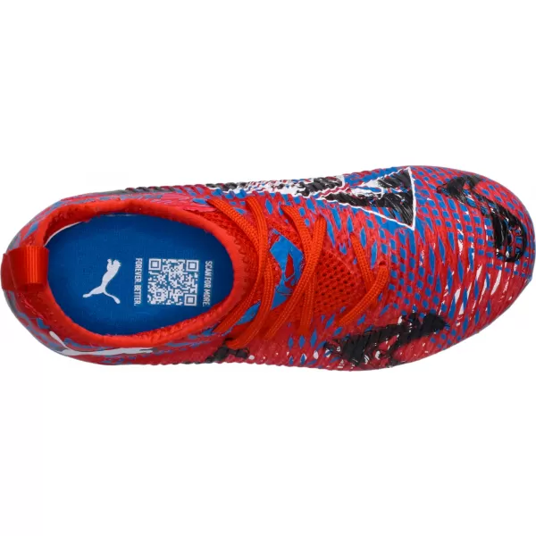  Dětské kopačky PUMA FUTURE 8 MATCH PLAY FG/AG JR 108750-01 RED/BLACK/BLUE/PINK PIXEL 