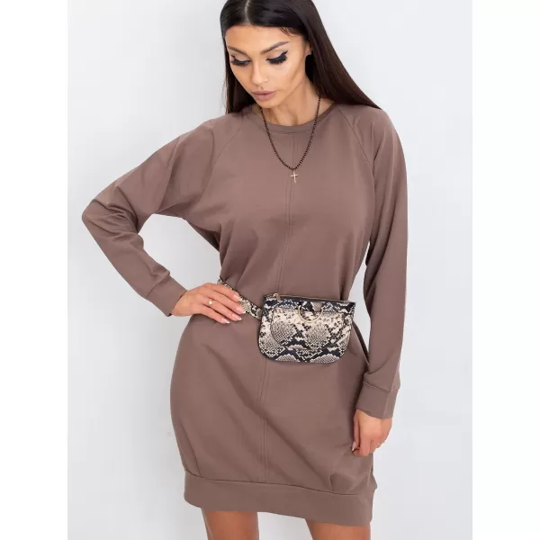  Dámské šaty BASIC FEEL GOOD RV-TU-5184.93P BROWN 