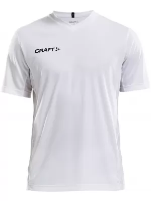 Pánské sportovní tričko s výstřihem do V CRAFT TW Squad Go Jersey Solid M BÍLÁ