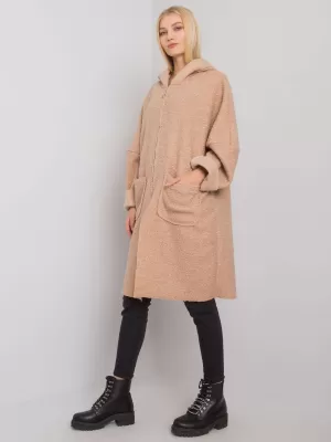 Dámský kabát OCH BELLA TW-PL-BI-21715.63P BEIGE