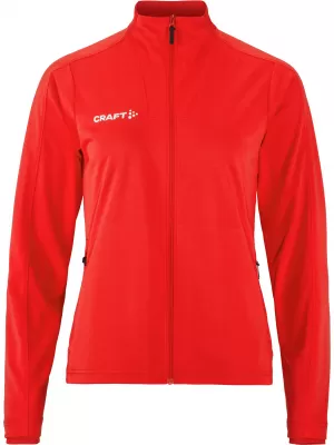 Dámská tréninková bunda CRAFT TW Evolve 2.0 Full Zip Jacket W JASNĚ ČERVENÁ