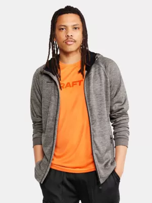 Pánská bunda s kapucí CRAFT Corp. ADV Unify Hoodie Jacket M TMAVĚ ŠEDÝ MELÍR