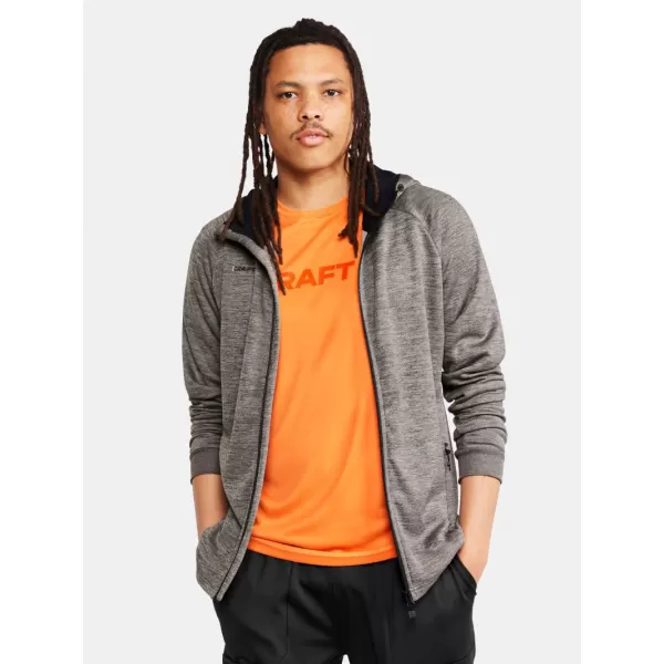  Pánská bunda s kapucí CRAFT Corp. ADV Unify Hoodie Jacket M TMAVĚ ŠEDÝ MELÍR 