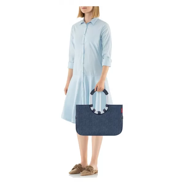  Taška Reisenthel Loopshopper M HERRINGBONE DARK BLUE 