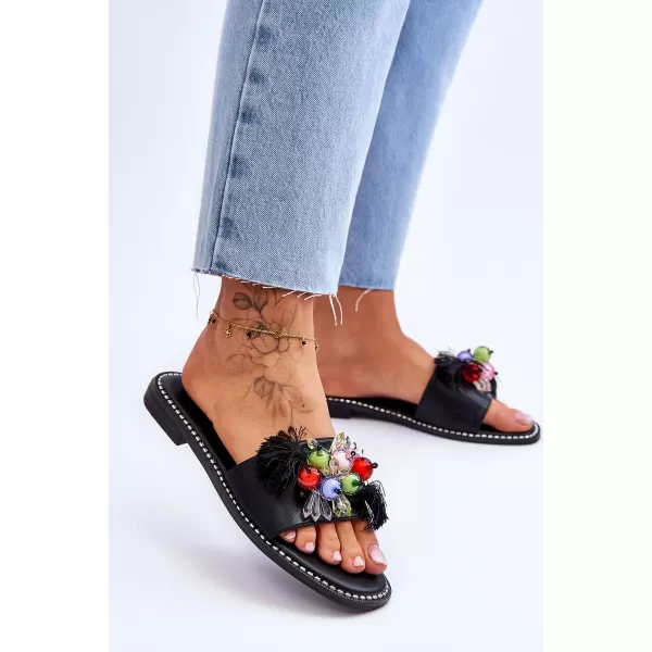  Dámské pantofle S.BARSKI KV-2775-47 BLACK 