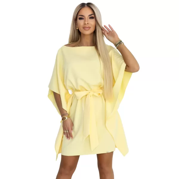  Dámské šaty NUMOCO SOFIA 287-41 PASTELOVĚ CITRONOVÁ 