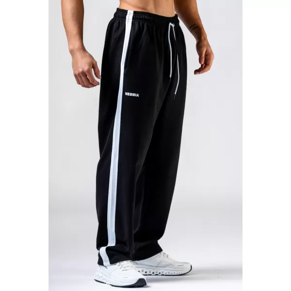  NEBBIA Relaxed fit tepláky POWER 904 BLACK 
