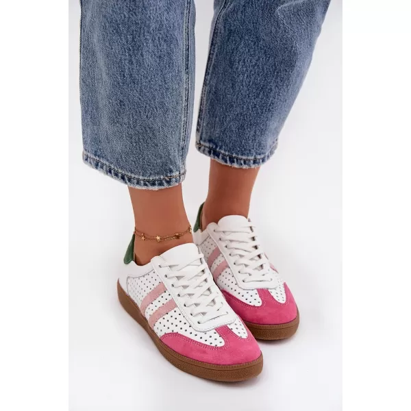  Dámské tenisky ZAZOO N1318 PINK/WHITE/GREEN 