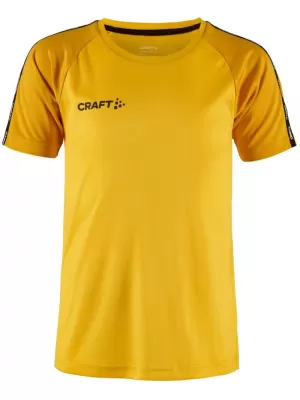 Dětské kontrastní sportovní tričko CRAFT TW Squad Go Contrast Jersey Jr ŠVÉDSKÁ ŽLUTÁ/ZLATÁ