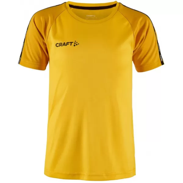  Dětské kontrastní sportovní tričko CRAFT TW Squad Go Contrast Jersey Jr ŠVÉDSKÁ ŽLUTÁ/ZLATÁ 
