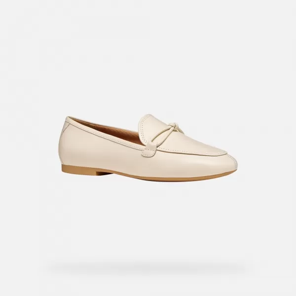  Dámské mokasíny GEOX NEW PALMARIA G012920 KRÉMOVÁ 