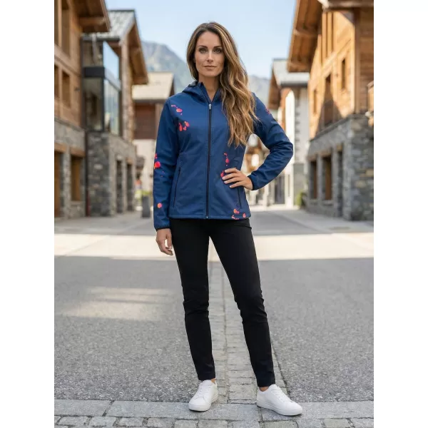  Dámská softshellová bunda premium ALTISPORT VOJ/ALW077JACK01 NÁMOŘNÍ MODRÁ/ORANŽOVÁ 