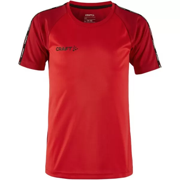  Dětské kontrastní sportovní tričko CRAFT TW Squad Go Contrast Jersey Jr JASNĚ ČERVENÁ/EXPRES 