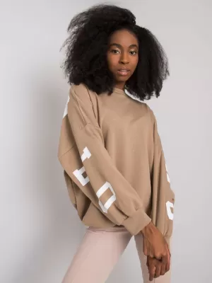 Dámská mikina EX MODA EM-BL-710.14 DARK BEIGE