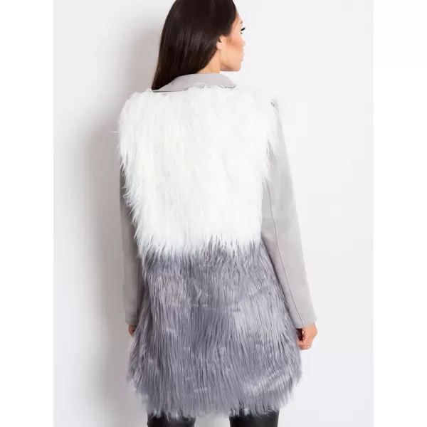  Dámská vesta WOOL FASHION ITALIA AT-KZ-04201.97P WHITE-GRAY 