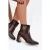 Dámské boty na podpatku BOTO GALINNE 40566 BROWN