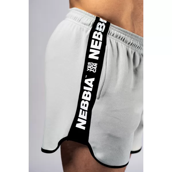  NEBBIA Teplákové šortky HERO 295 LIGHT GREY 