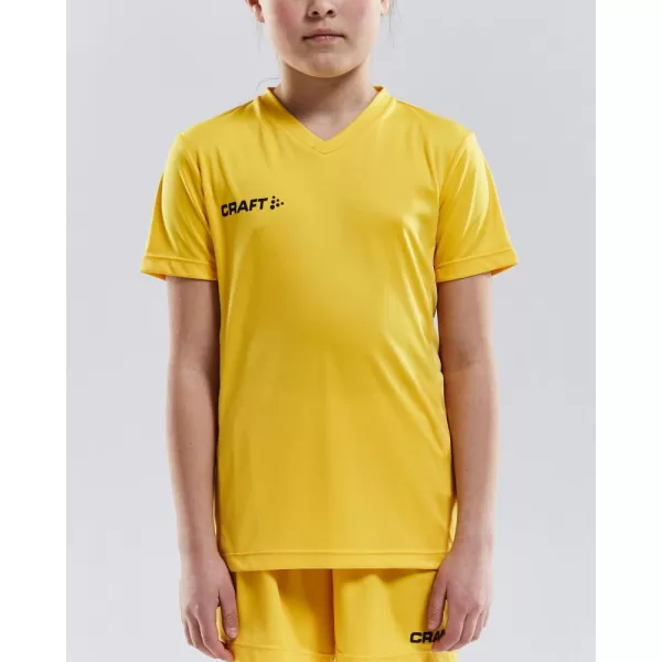  Dětské sportovní tričko s výstřihem do V CRAFT TW Squad Go Jersey Solid Jr ŠVÉDSKÁ ŽLUTÁ 