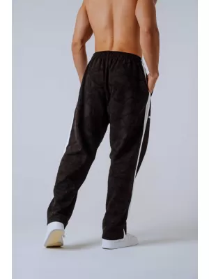 NEBBIA Relaxed fit tepláky POWER 904 DARK BROWN CAMO