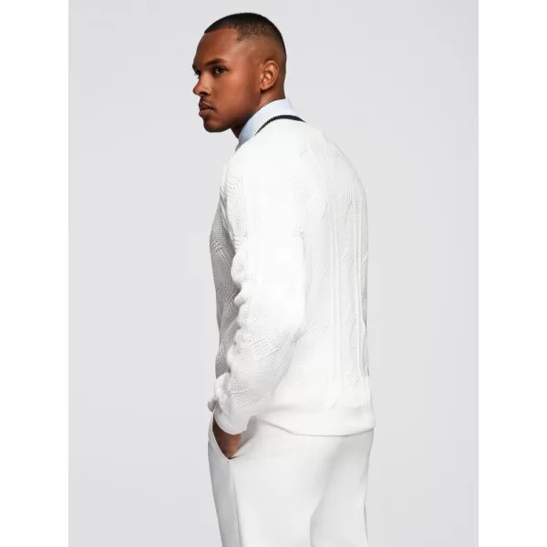  Pánský svetr OMBRE OM-SWSW-0151 WHITE 