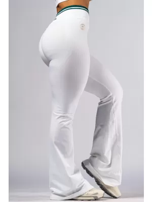 NEBBIA High-waist flared legíny CLUB DOR 630 WHITE
