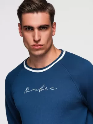 Pánská mikina OMBRE OM-SSNZ-0244 DARK BLUE
