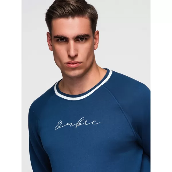  Pánská mikina OMBRE OM-SSNZ-0244 DARK BLUE 