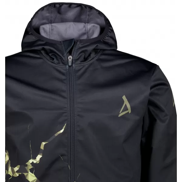  Pánská softshellová bunda premium ALTISPORT VOJ/ALM129JACK01 ČERNÁ/MILITARY 