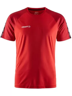 Pánské kontrastní sportovní tričko CRAFT TW Squad Go Contrast Jersey M JASNĚ ČERVENÁ/EXPRES