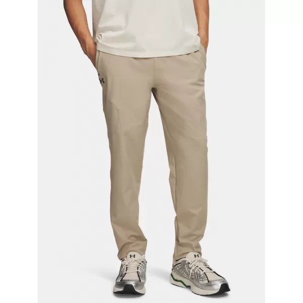  Pánské sportovní kalhoty UNDER ARMOUR UA UNSTOPPABLE TAPERED PANTS HNĚDÁ 
