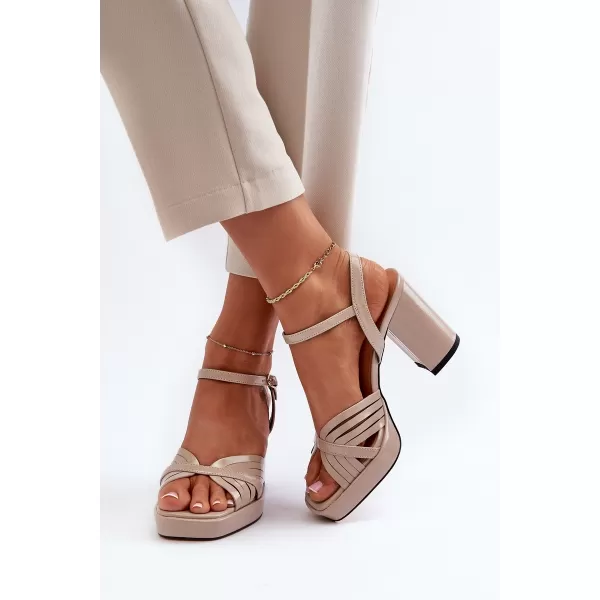  Dámské sandály D&A MR38-668 BEIGE 