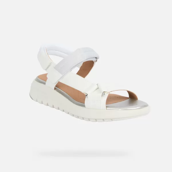  Dámské sandály GEOX FLEXTRIDE S G013067 BÍLÁ 
