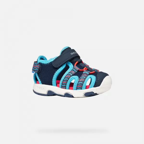  Chlapecké sandály GEOX SANDAL MULTY B650FA0CE14CF44D MODRÁ 
