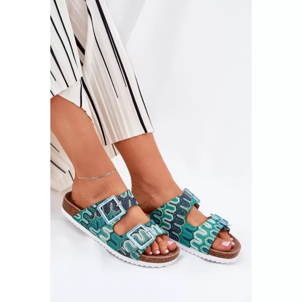  Dámské pantofle S.BARSKI RB51-006 GREEN 