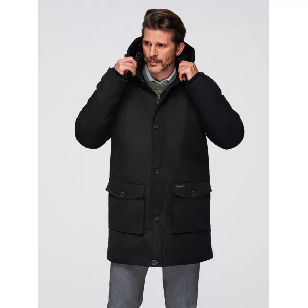  Pánská parka OMBRE OM-JAPJ-0287 BLACK 