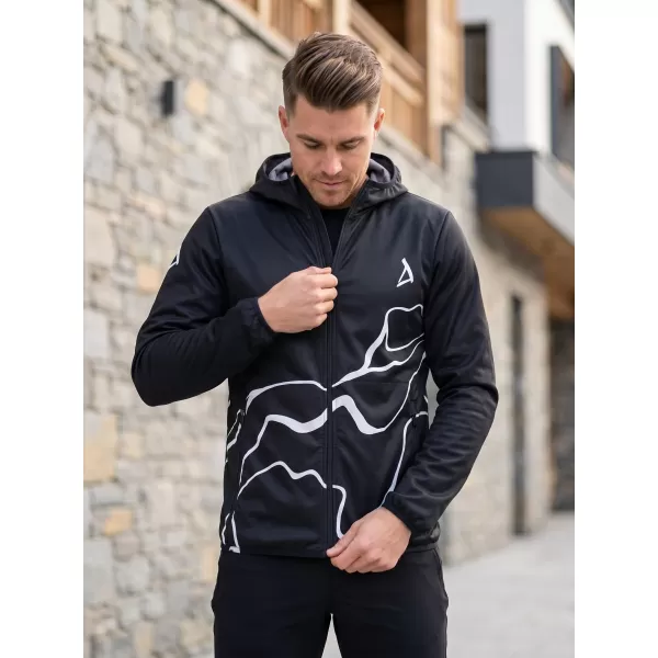  Pánská softshellová bunda premium ALTISPORT VOJ/ALM073JACK01 ČERNÁ 