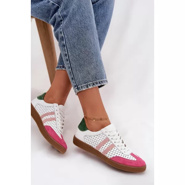  Dámské tenisky ZAZOO N1318 PINK/WHITE/GREEN 